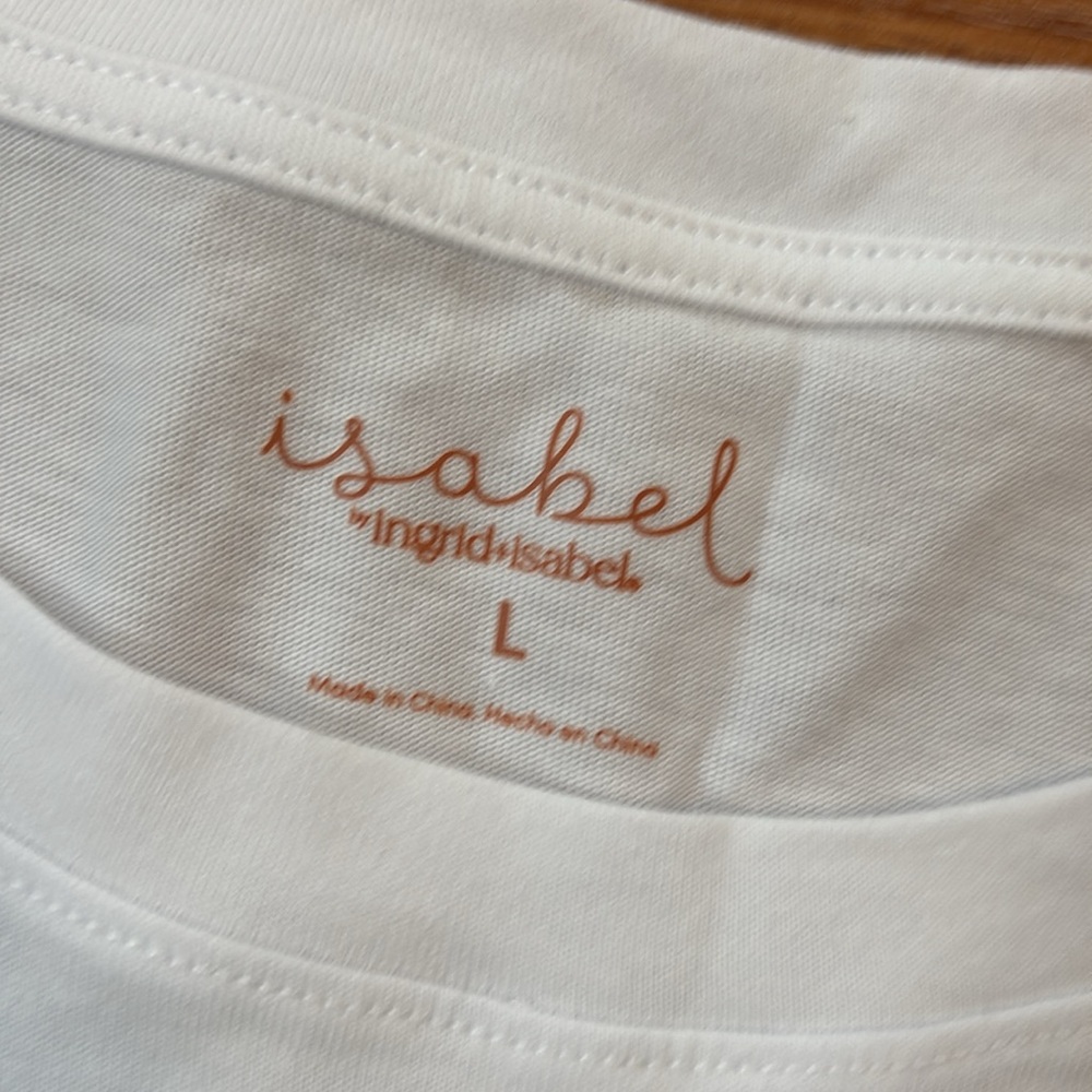 NWT Isabel Maternity by Ingrid & Isabel White Mom T-Shirt Size Large - Picture 3 of 5